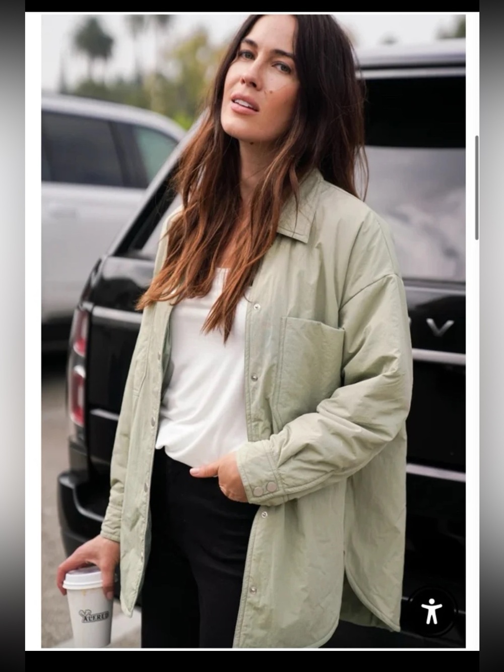 Carly Jean Los Angeles The Allison Jacket in Sage Green size Large